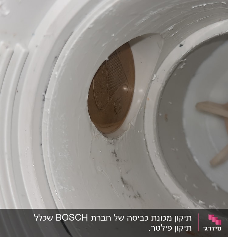 תקריב של חלק פנימי במכשיר חשמלי עם מדחף פלסטיק